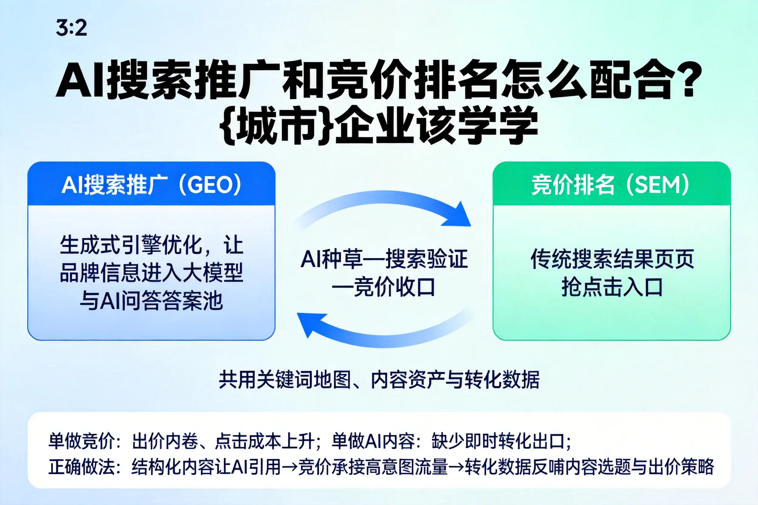 AI搜索推广和竞价排名怎么配合？沈阳企业该学学