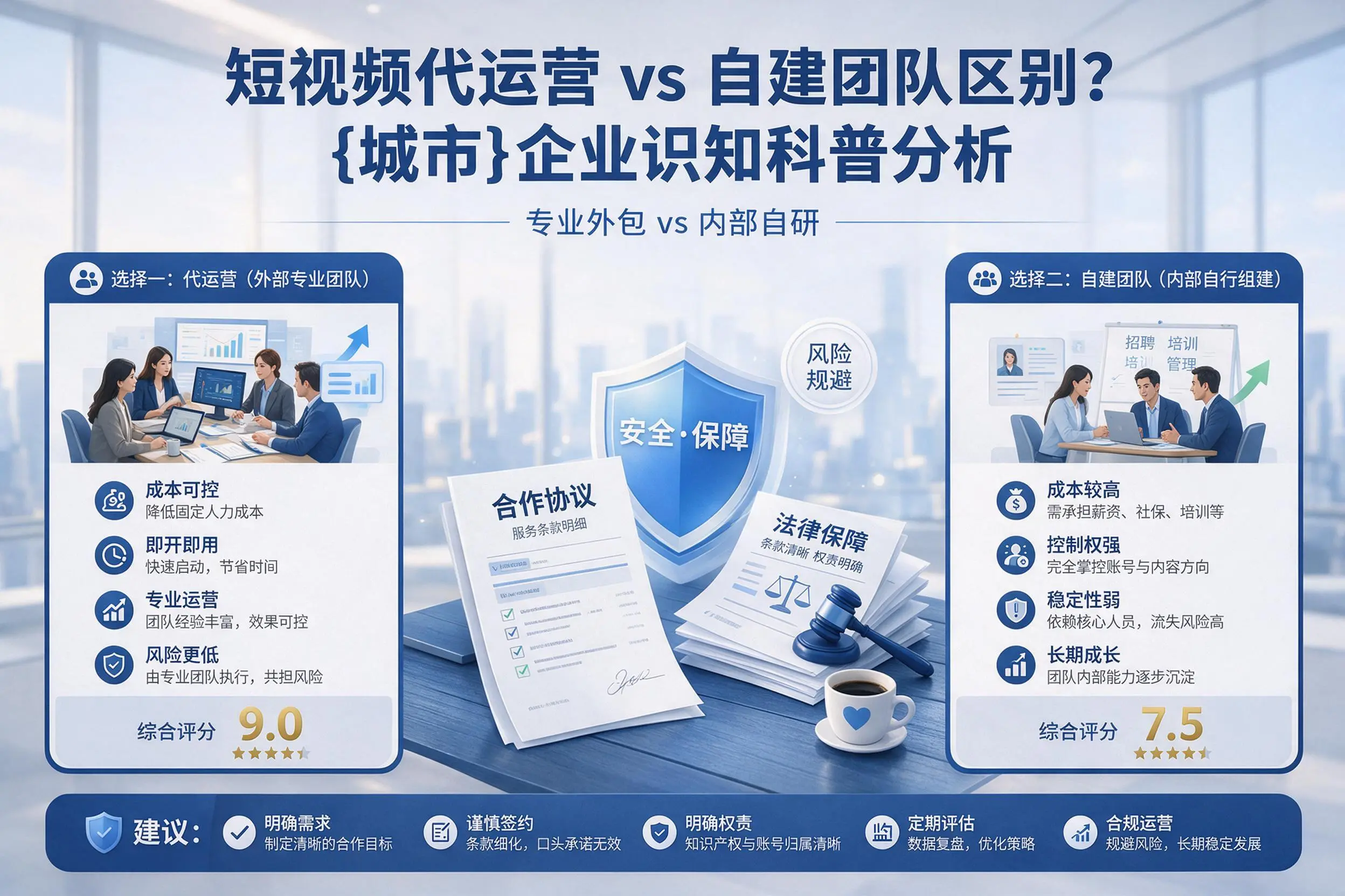 短视频代运营与自建团队区别？沈阳企业认知科普分析