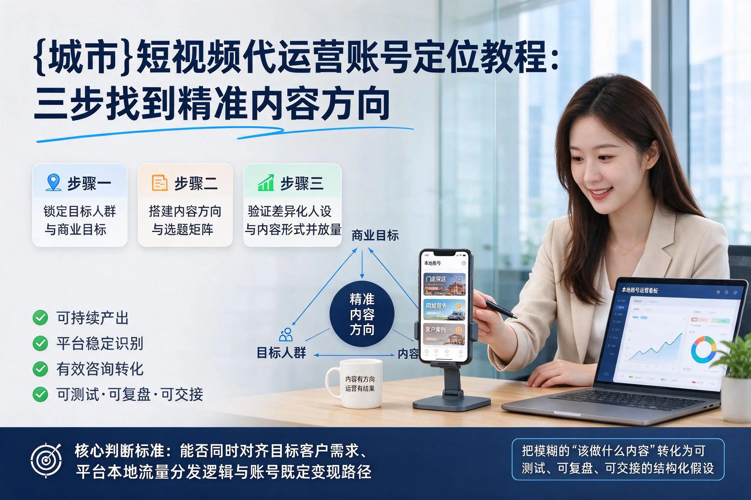沈阳短视频代运营账号定位教程:三步找到精准内容方向