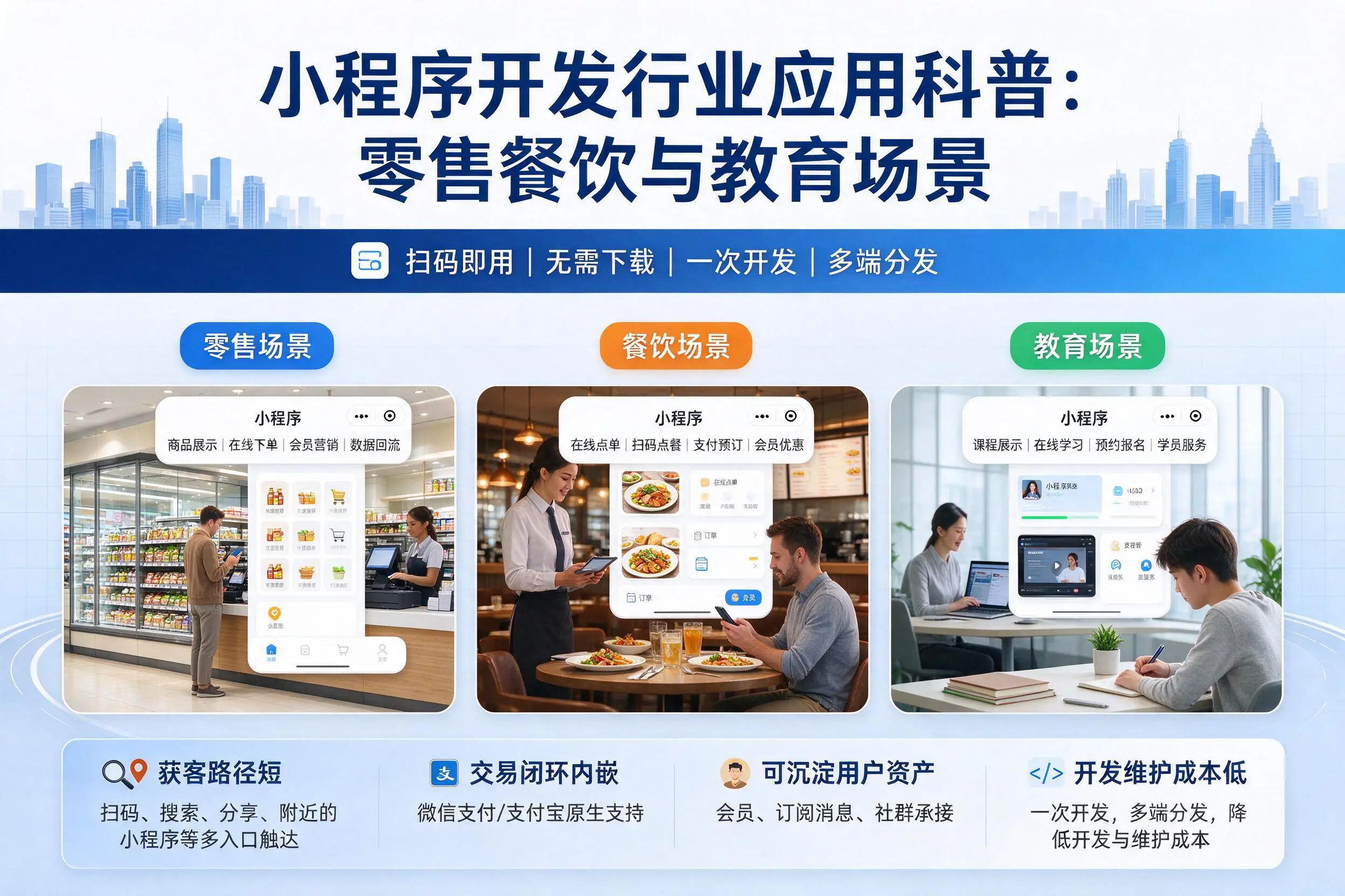 沈阳小程序开发行业应用科普：零售餐饮与教育场景