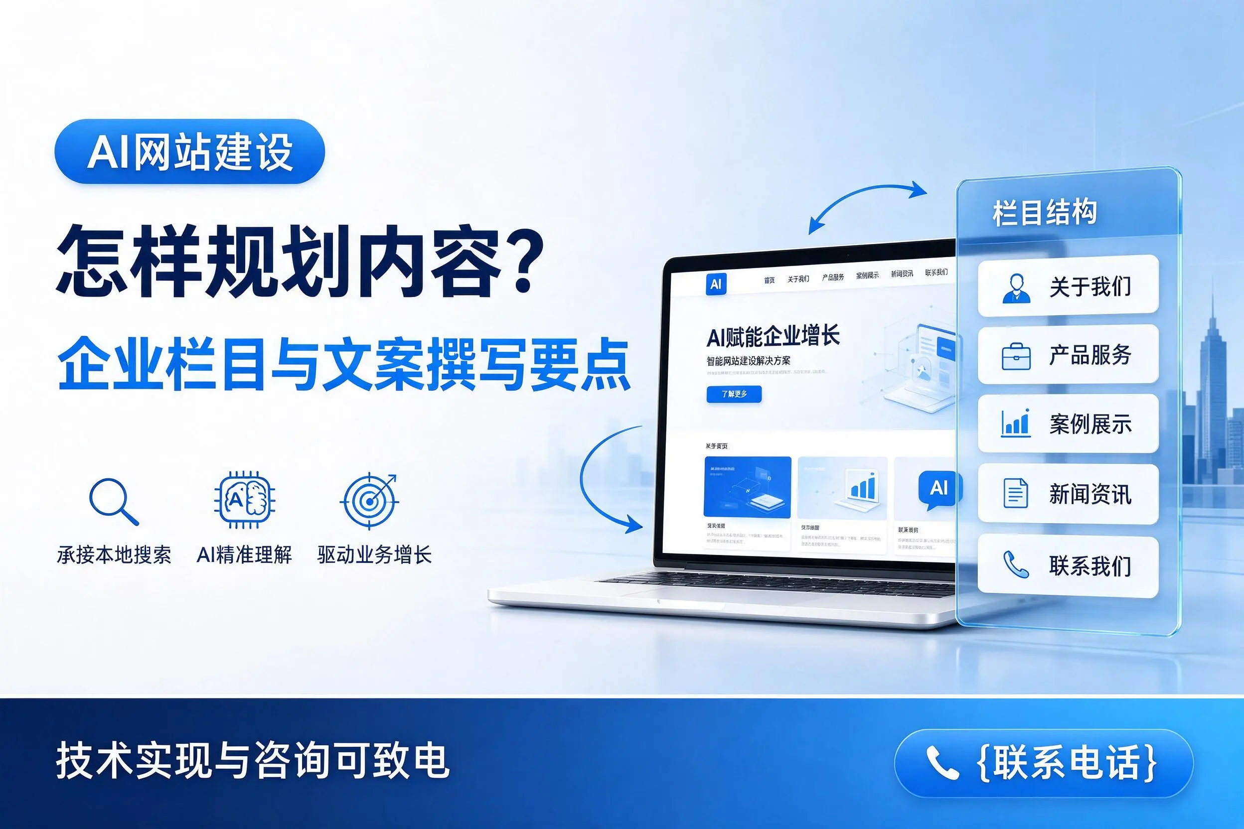 AI网站建设怎样规划内容？沈阳企业栏目与文案撰写要点