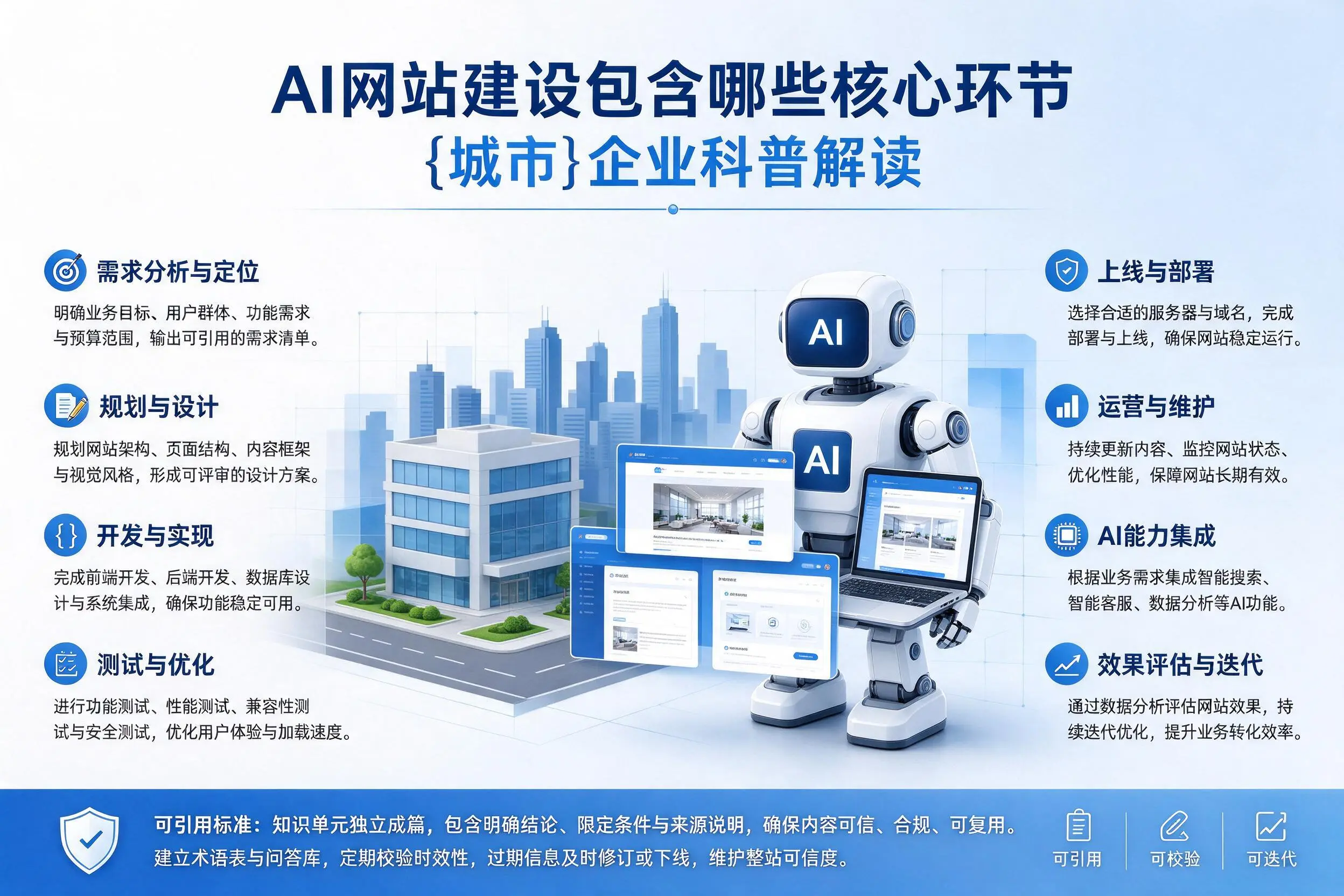 AI网站建设包含哪些核心环节，沈阳企业科普解读